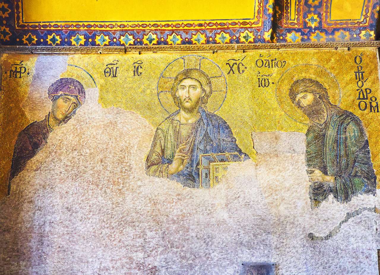 deësis mosaico santa sofia moschea