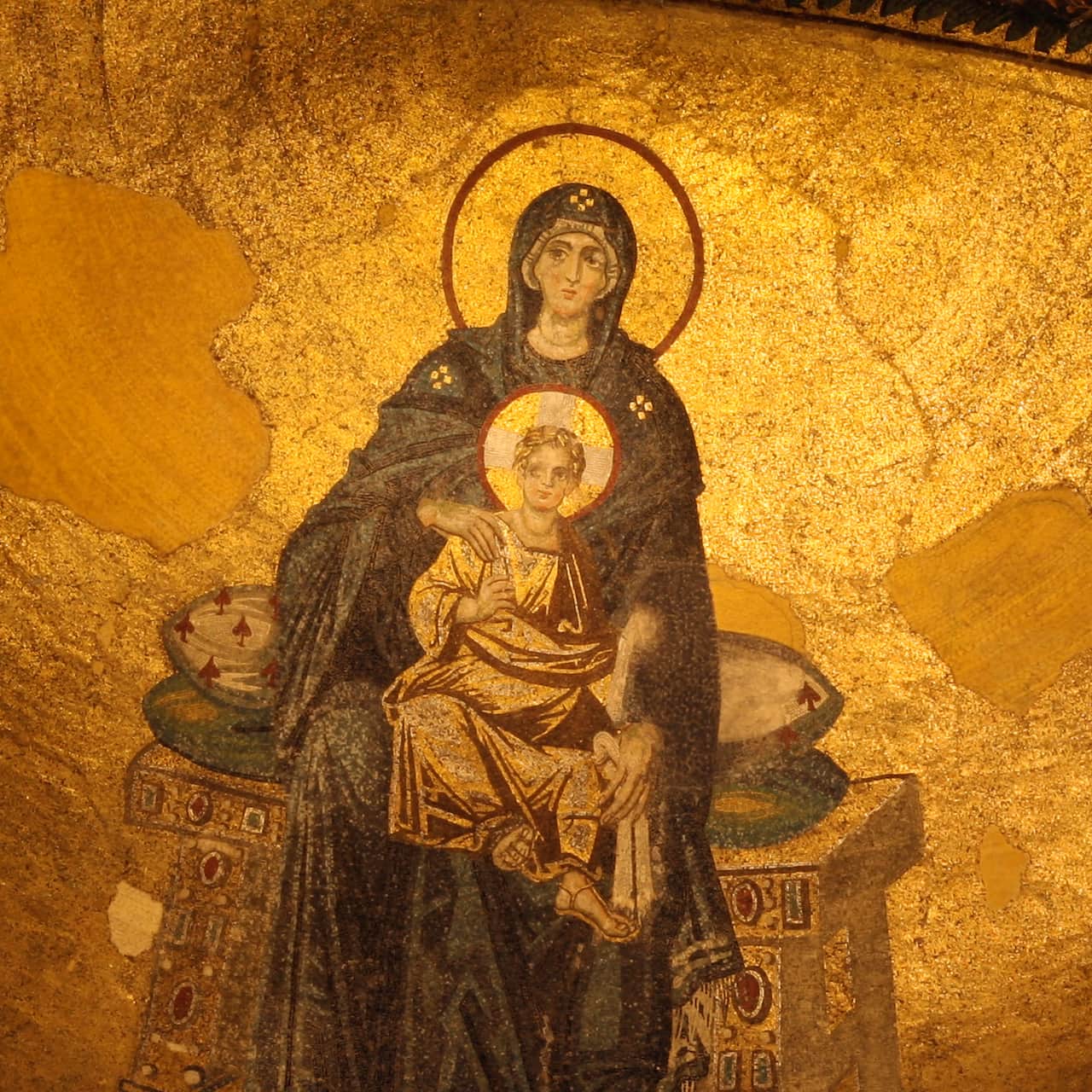 mosaico vergine bambino hagia sophia
